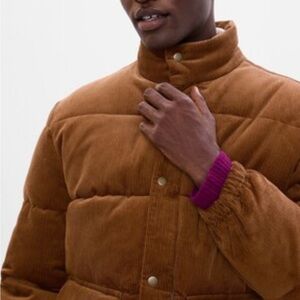 Brown Corduroy Puffer Jacket‎ Gap men’s size large
